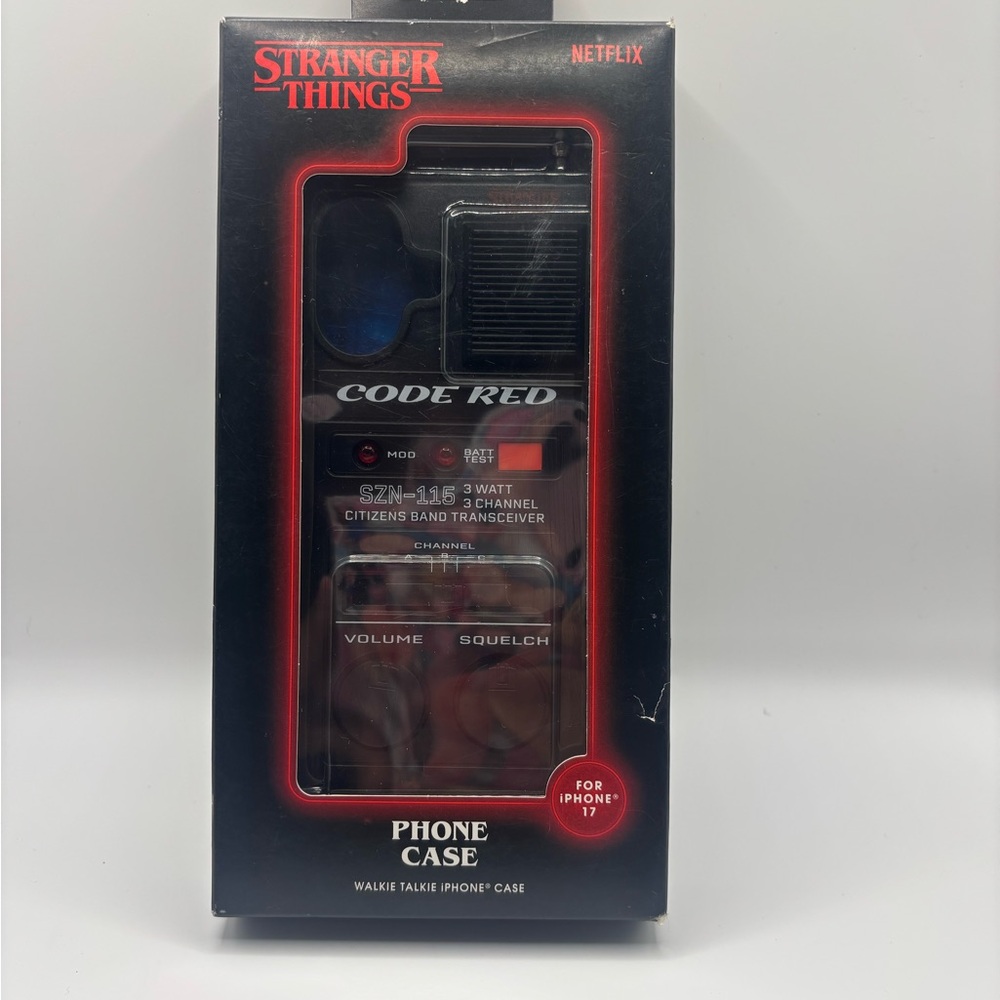 Netflix Stranger Things Code Red Phone Case - Black and Red